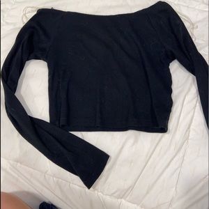 black off the shoulder top